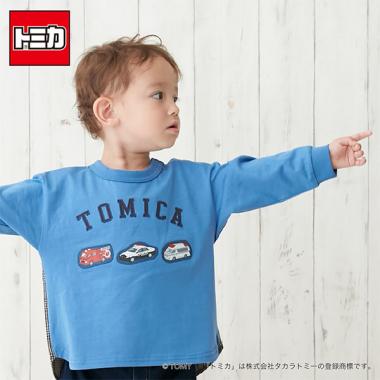 【TOMICA】後布帛長袖Tシャツ