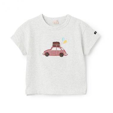 アップリケ車・ポニー半袖Tシャツ