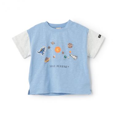 【防汚加工】宇宙グラフィック半袖Tシャツ