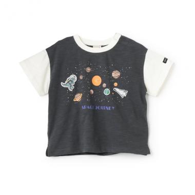 【防汚加工】宇宙グラフィック半袖Tシャツ