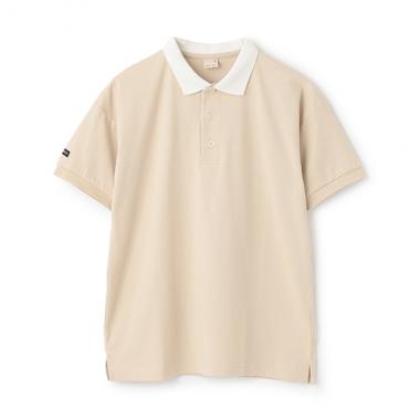 【接触冷感】ポロ衿配色Tシャツ