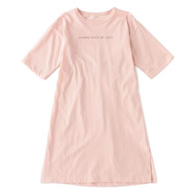 背中開きTシャツワンピース