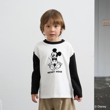 【Disney】【カイテキ天竺】ミッキーマウス/スケボーTシャツ