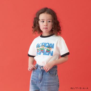 【クレヨンしんちゃん】【カイテキ天竺】リンガーTシャツ