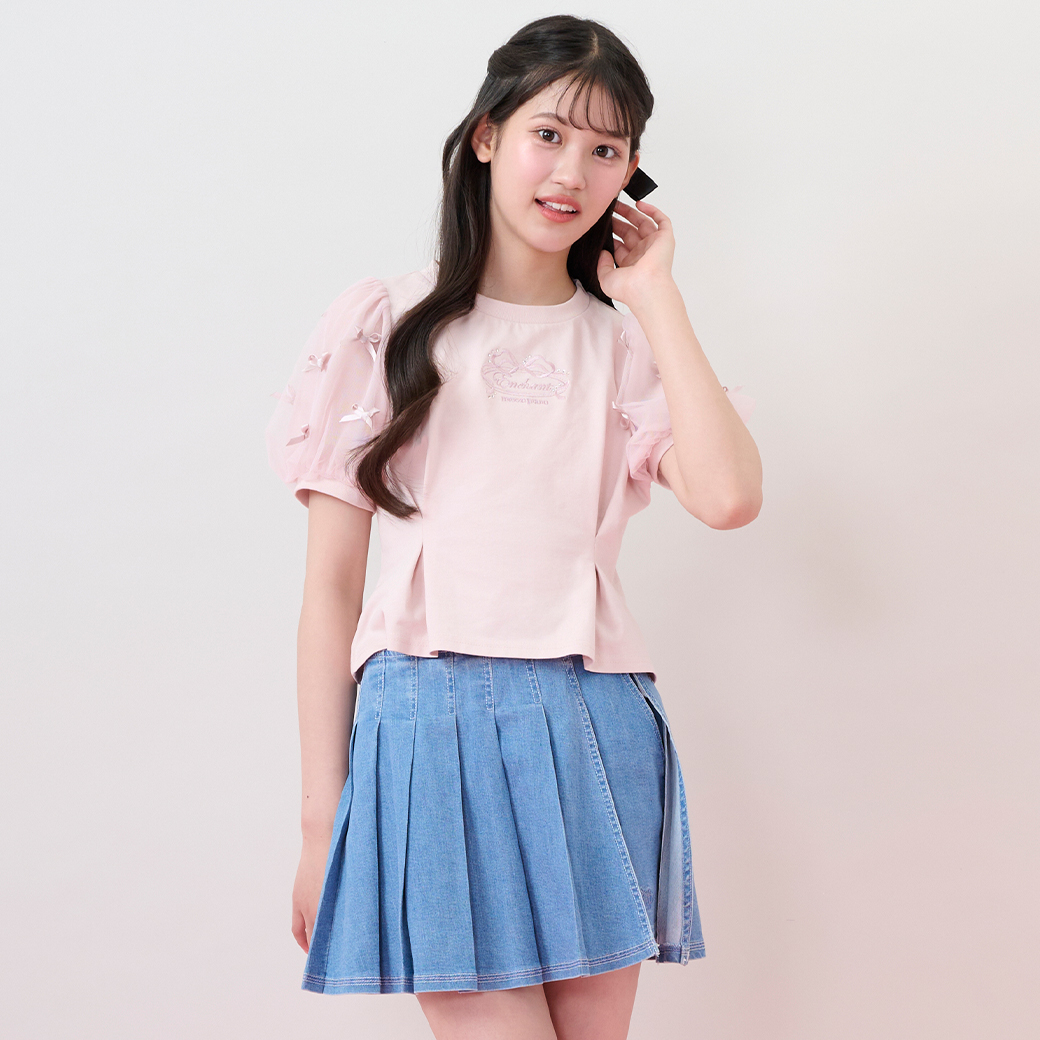 【再入荷】2WAYラッププリーツショートパンツ_メゾピアノジュニア